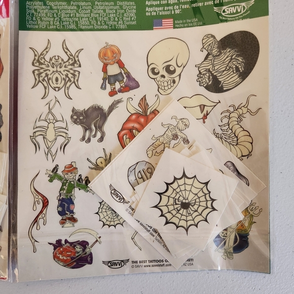 Nitefall Halloween Temporary Tattoos Trick or Treat Nite Glow Sealed New Spooky - Picture 2 of 6